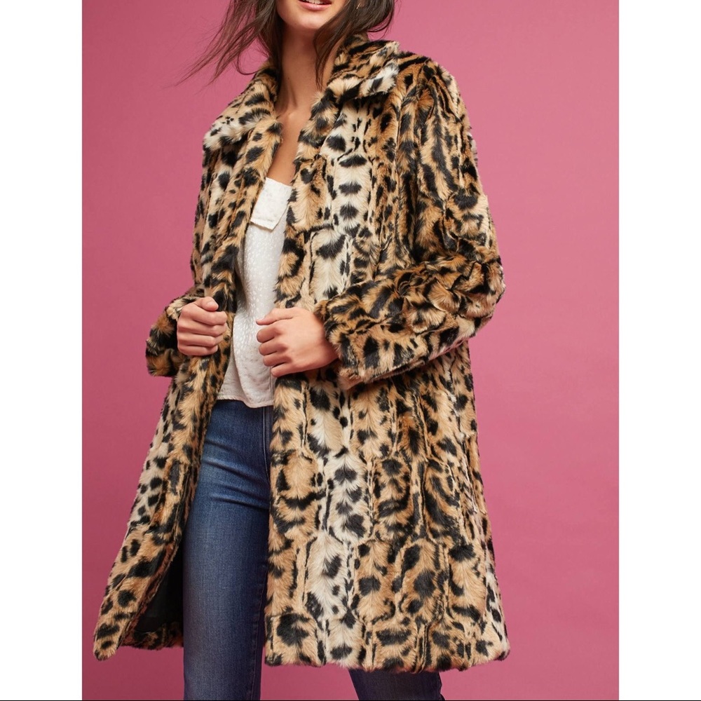 Anthropologie Leopard Print Coat - Never Worn